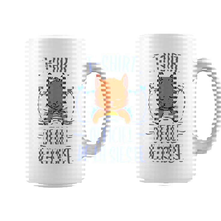 Officiel De La Sieste Humour Chat Drole Fille Tasse