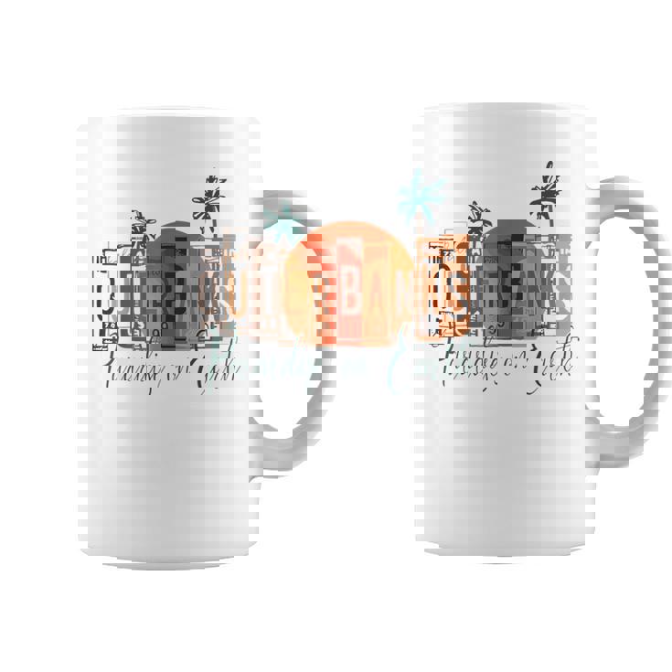 Outer Banks Obx North Carolina Retro Diseño Retro Taza de café