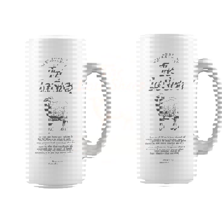 Parable Of The Lost Sheep Bible Verse Faith Based Worship Graphic Print Coffee Mug