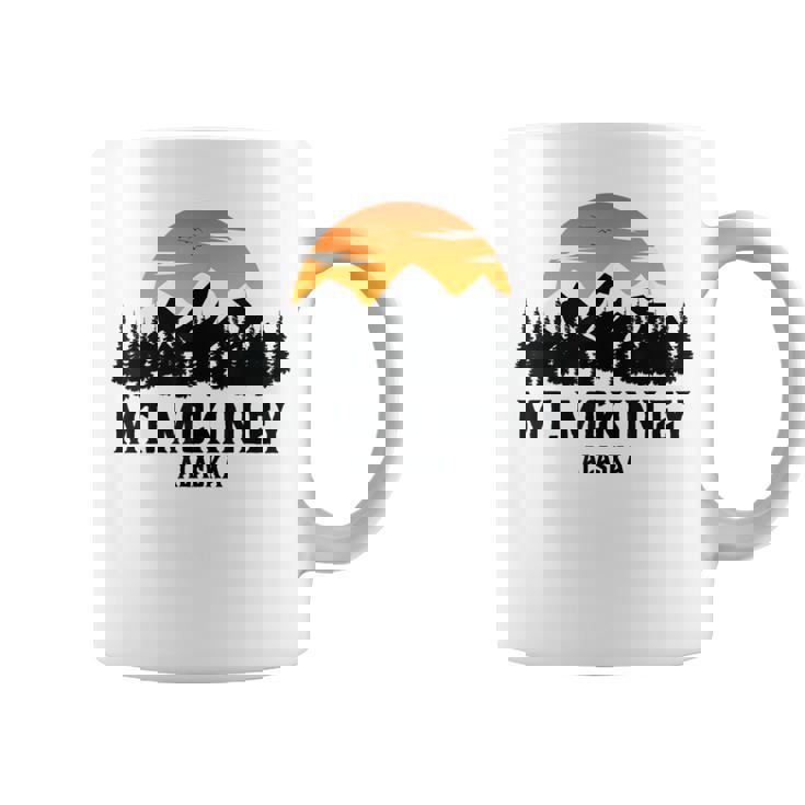 Parque Nacional Monte Mckinley Alaska Retro Taza de café