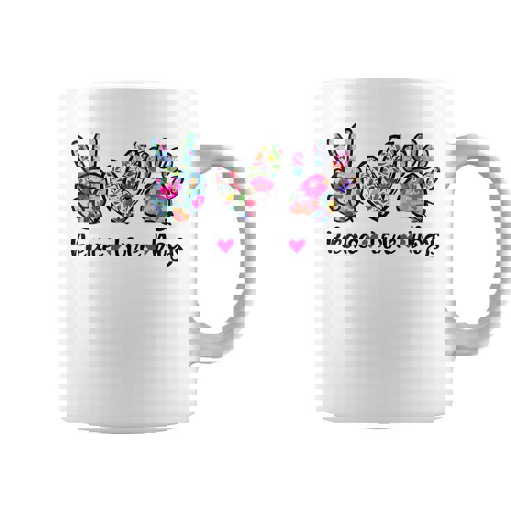 Peace Love Dogs Floral Dog Paw Dog Mom Cute Mother's Day Coffee Mug
