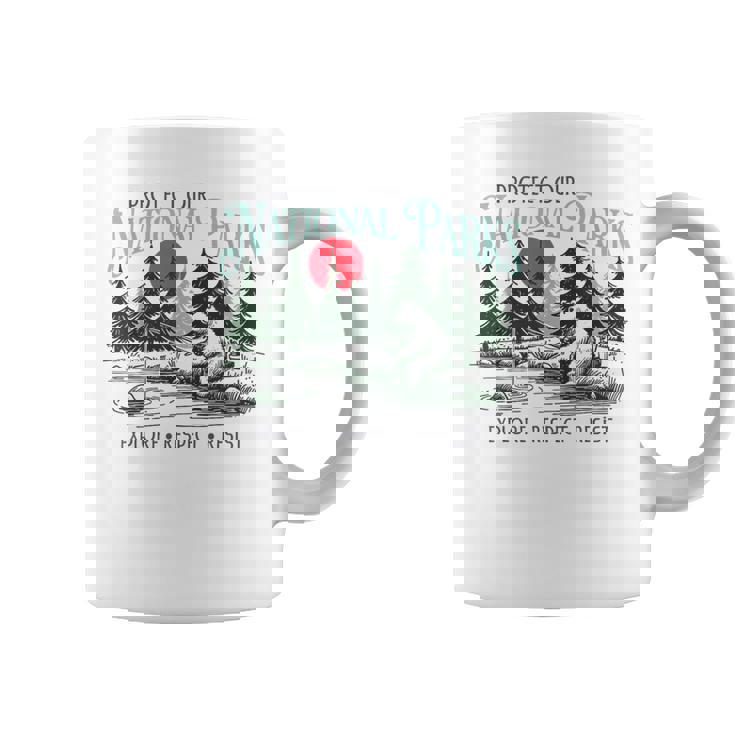 Protect Our National Parks Retro Vintage Mens Coffee Mug