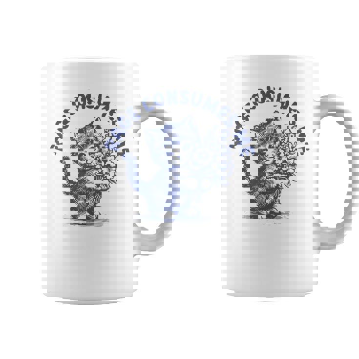 Rage Consumes Me Cat Kitten Flower Coffee Mug