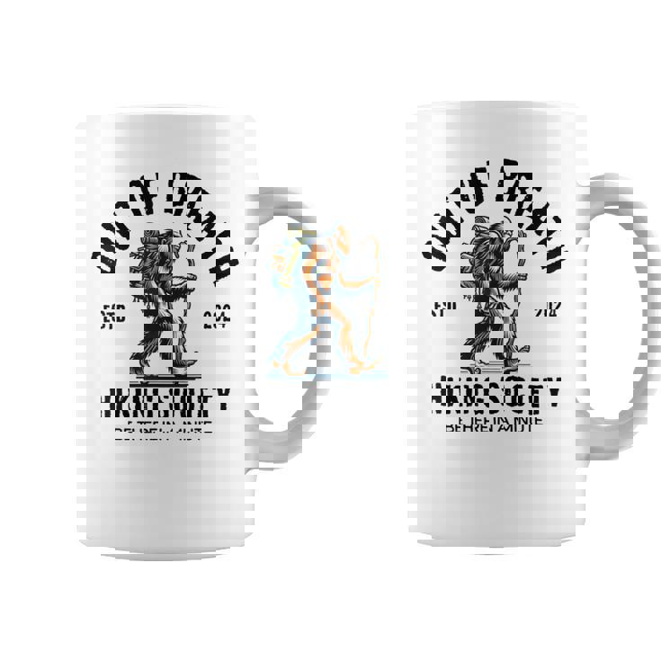 Retro Out Of Breath Hiking Society Hiker Bigfoot Coffee Mug