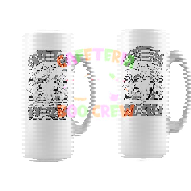 Retro Cafeteria Boo Crew Cafeteria Worker Ghost Halloween Graphic Print Coffee Mug