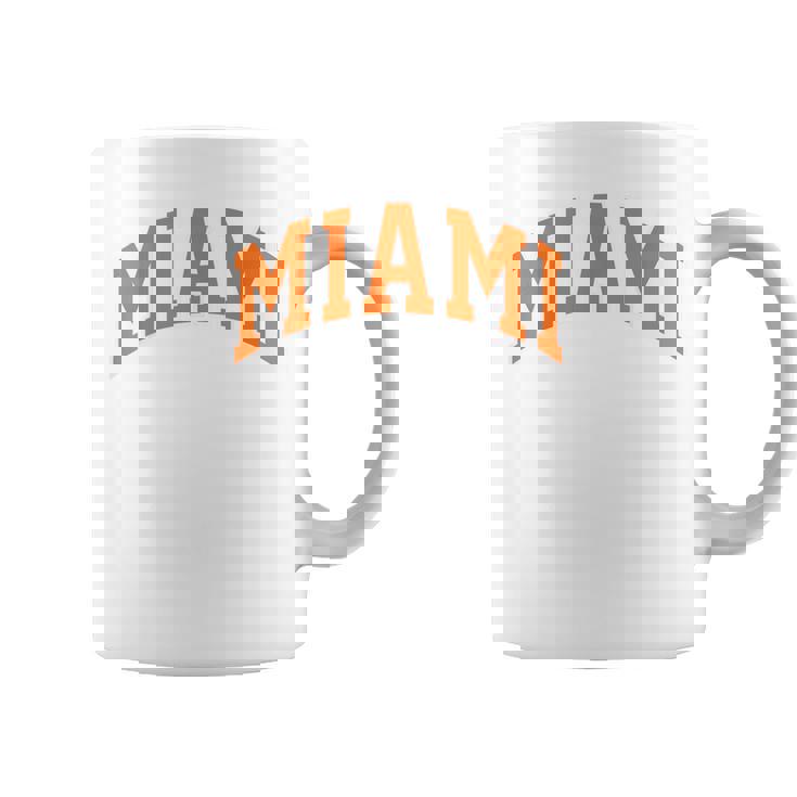 Retro Miami Miami Vintage Classic Orange Green Fl Coffee Mug
