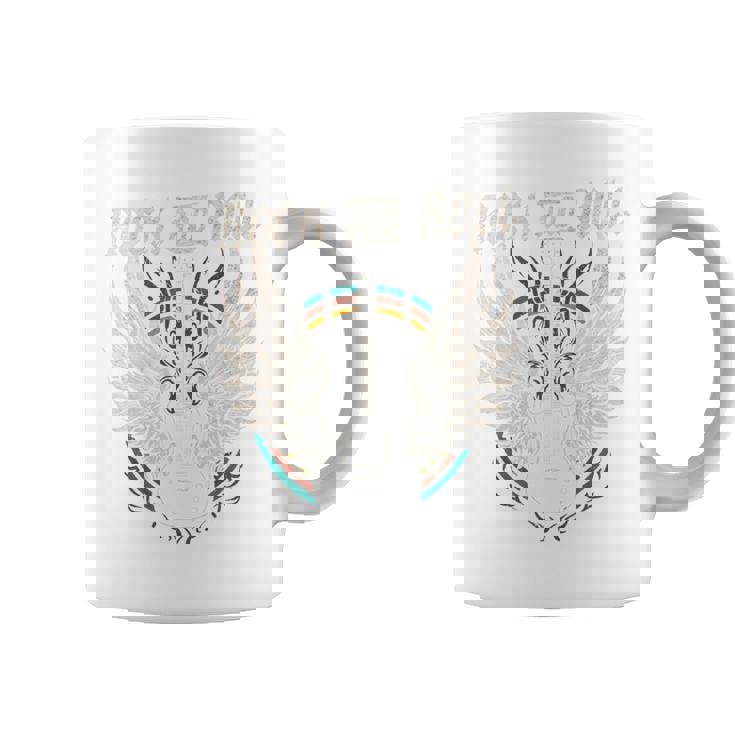 Rock And Roll Guitarraintage Rock Music Manga Larga Taza de café
