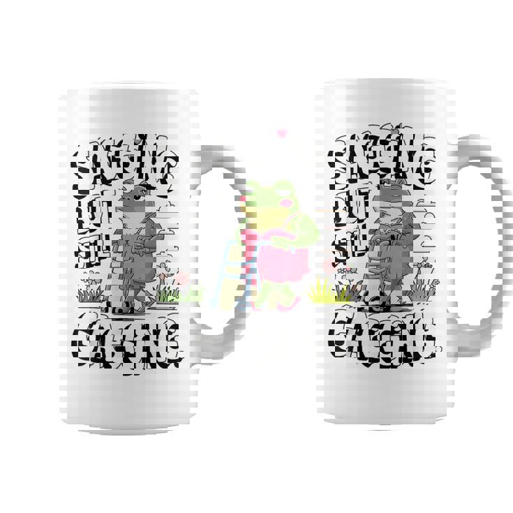 Sagging But Still Gagging Meme Frog Humor Girls Coffee Mug