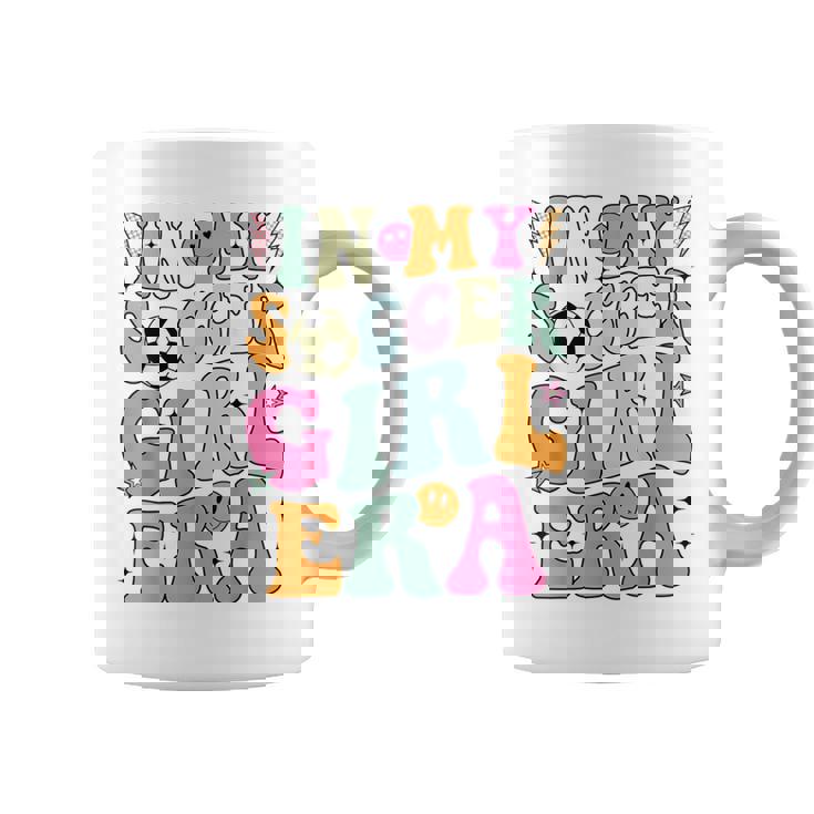 In My Soccer Girl Era Retro Groovy Soccer Girl Coffee Mug