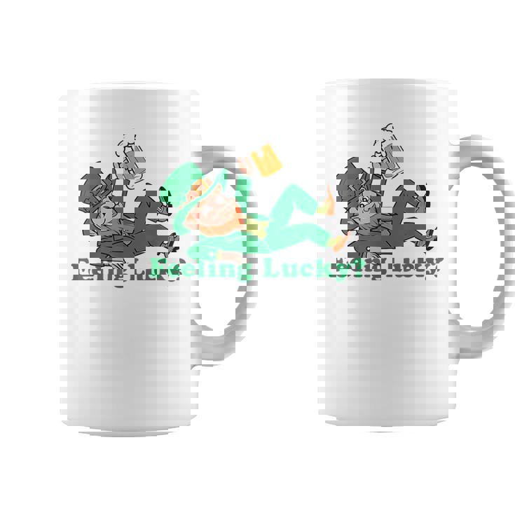 St Patrick's Day Feeling Lucky Leprechaun Coffee Mug