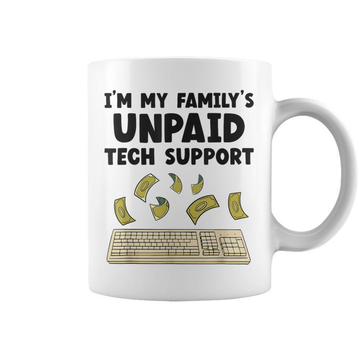 I Am The Unpaid Technical Support My Family Nerd Geek It Computer Gray Tassen