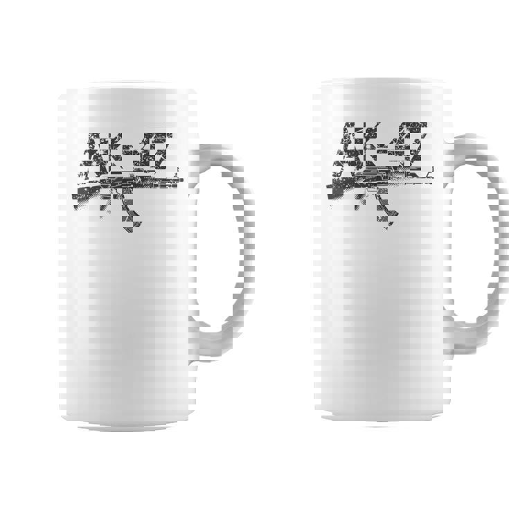 Vintage Ak-47 Rifle Envejecido Taza de café