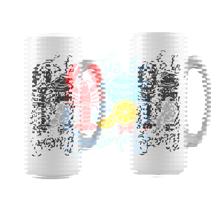 Vintage Tis The Season Summer Vibes Crawfish Season Coffee Mug