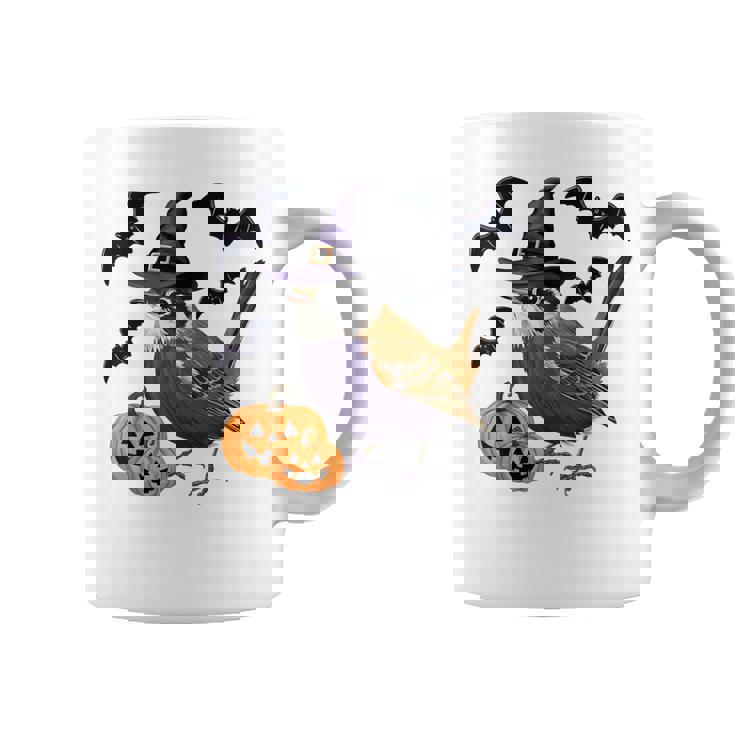Wren Bird Halloween Costume Scary Pumpkin Bat Witch Graphic Print Coffee Mug