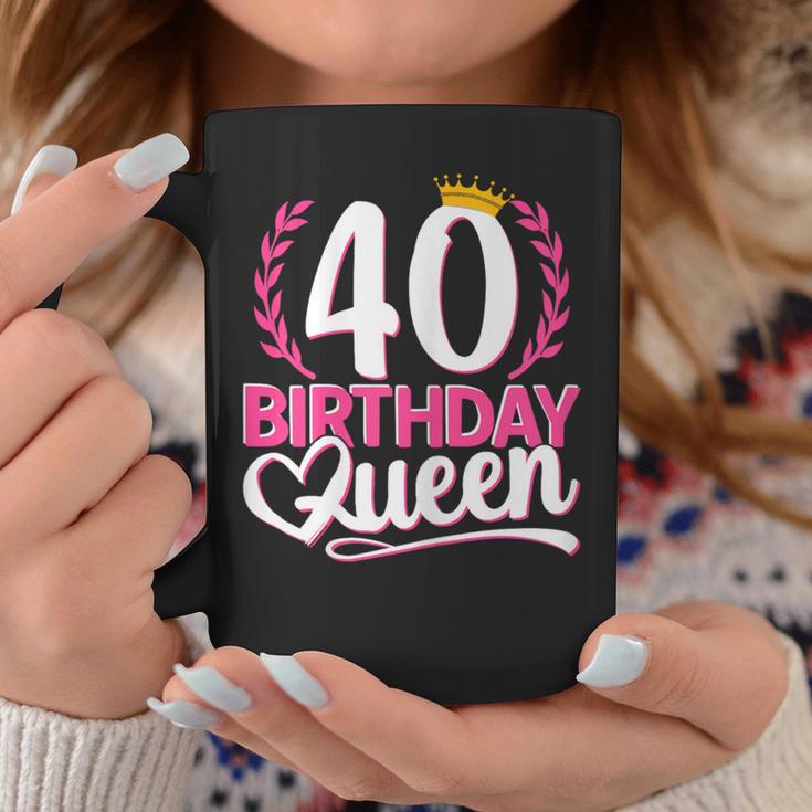 40 Años 40 Cumpleaños Birthday Queen 40 Taza de café Regalos divertidos