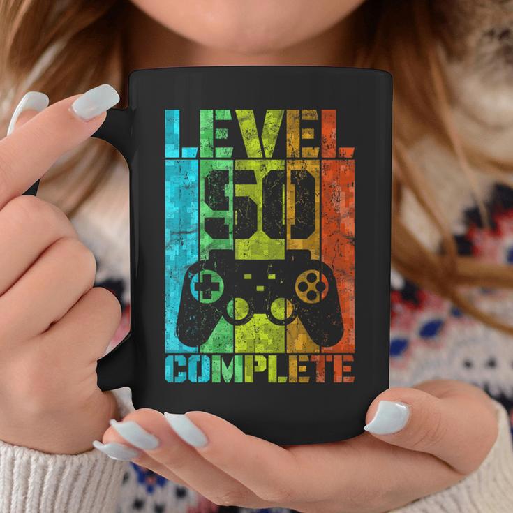 50Th Birthday Man Gamer Level Complete 50 Years Tassen Lustige Geschenke