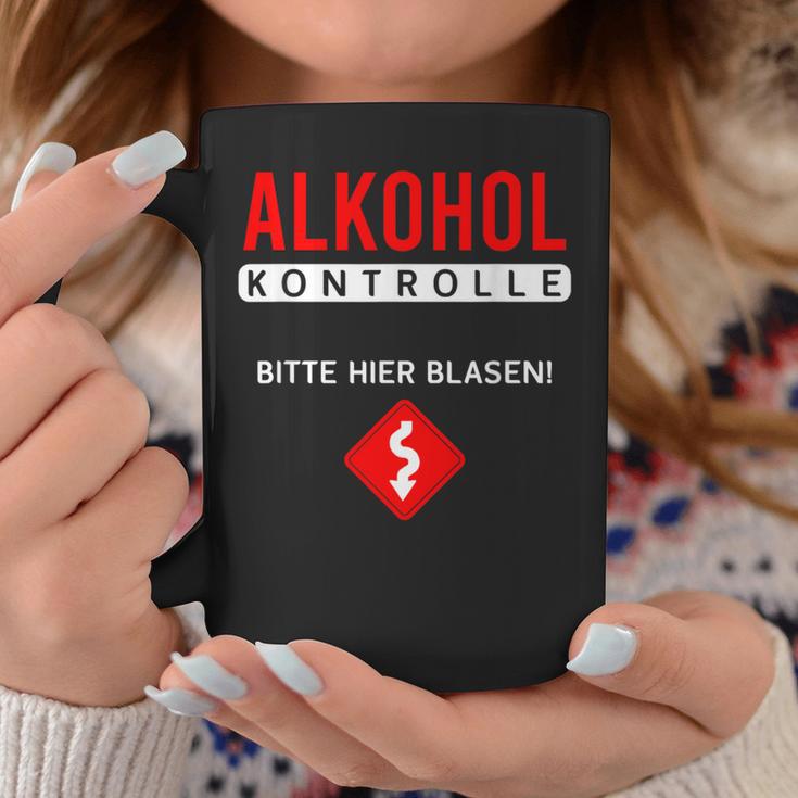 Alcohol Control Bitte Hier Blasiges Sauf Party Tassen Lustige Geschenke