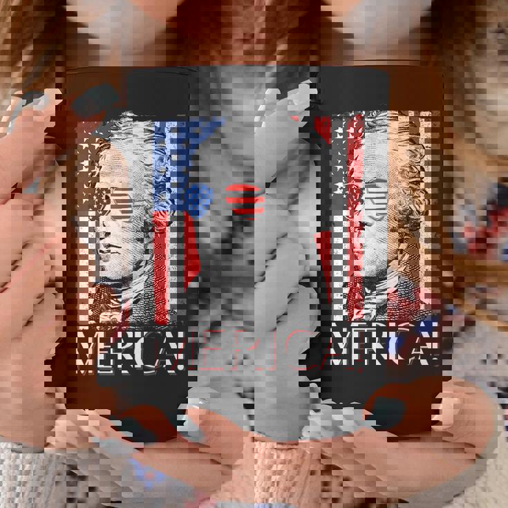 Alexander Hamilton 'Merica Patriot American Flag 4th Of July Graphic Print Coffee Mug Unique Gifts