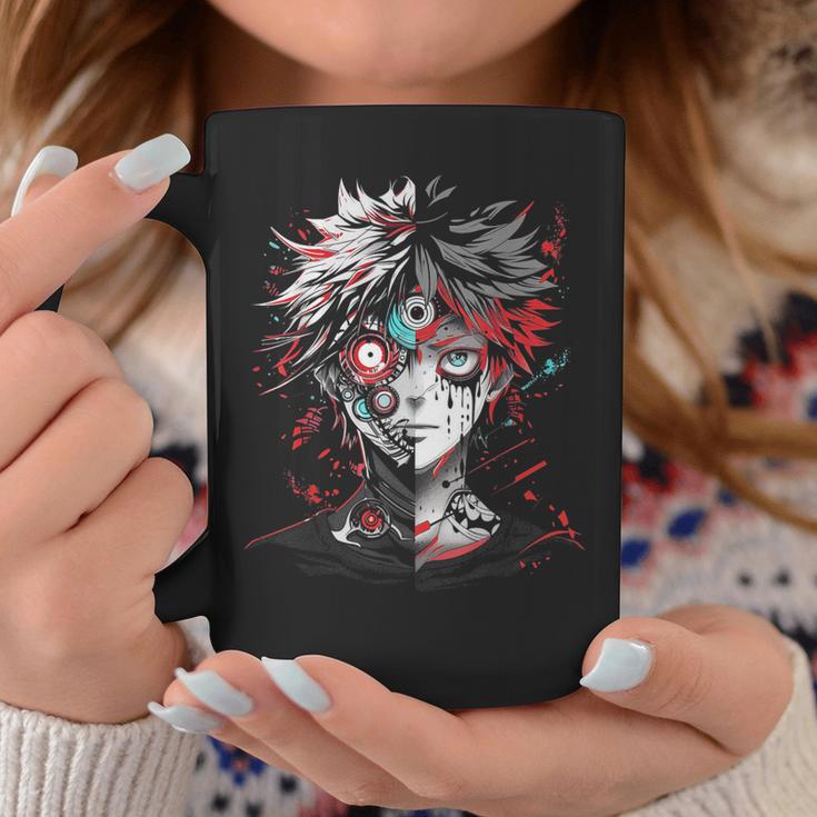 Anime Manga Motif Red Eyes Illustration Anime Tassen Lustige Geschenke