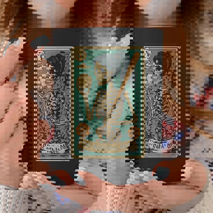 Baseball Mom Tarot Card Skeleton Mama Coffee Mug Personalized Gifts