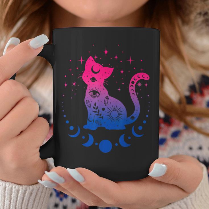 Bisexual Astrology Cat Colours Of Bi Pride Flag Tassen Lustige Geschenke