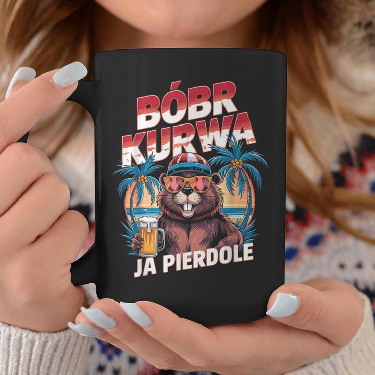 Bober Kurwa Meme Poland Beaver Costume Yes Pierdole Bóbr Kurwa Tassen Lustige Geschenke