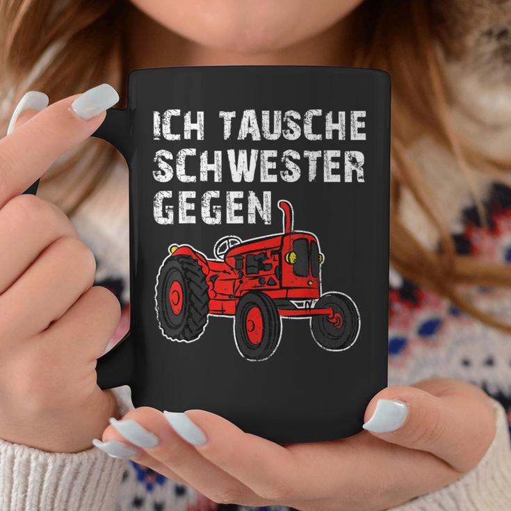 With Brother Siblings Family Tractor Stolzer Bruder Tassen Lustige Geschenke