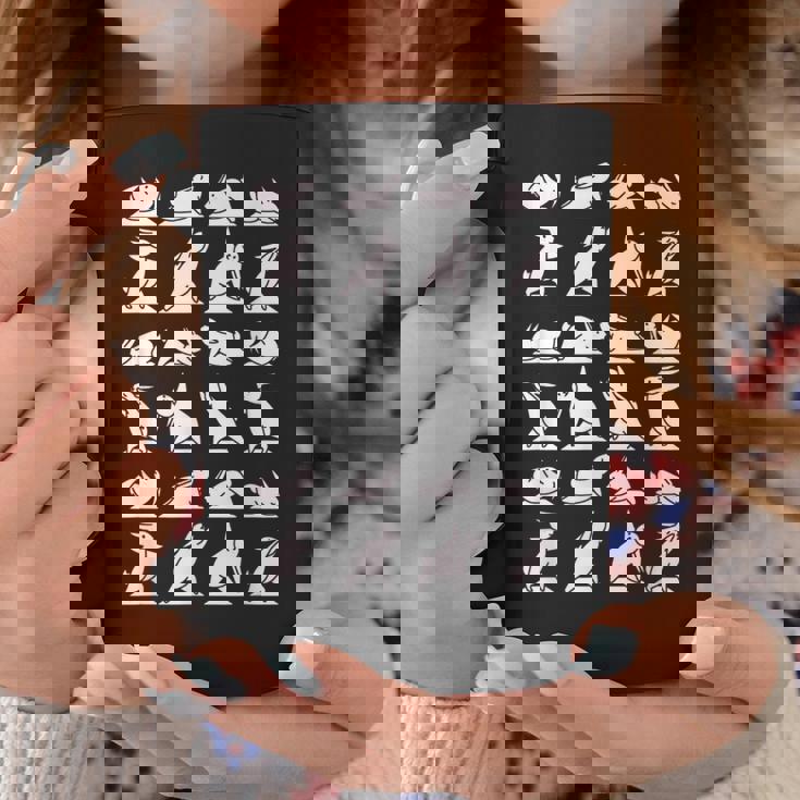 Bunny Yoga Conejitos Ejercicios Deportes Rabbit Fitness Taza de café Regalos divertidos