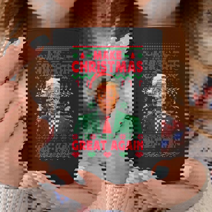 Make Christmas Great Again Santa Trump Christmas Ugly Taza de café Regalos divertidos