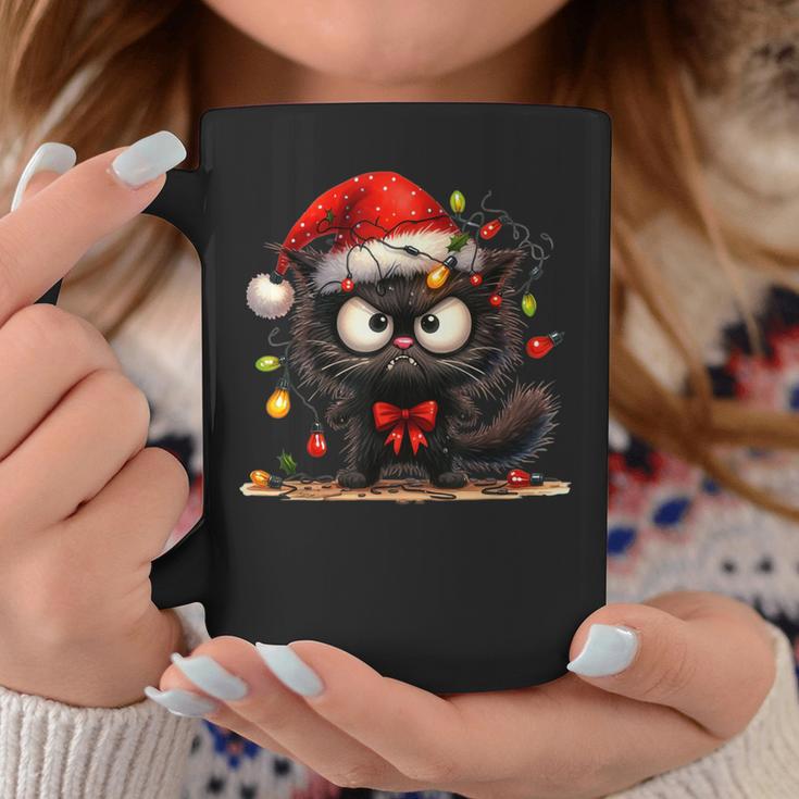 Christmas Grumpy Angry Cat Naughty Fairy Lights Tassen Lustige Geschenke