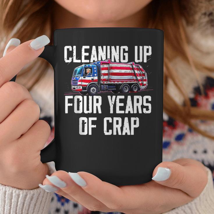 Cleaning Up Four Years Of Crap Trump Garbage Truck Tank Top Graphic ...