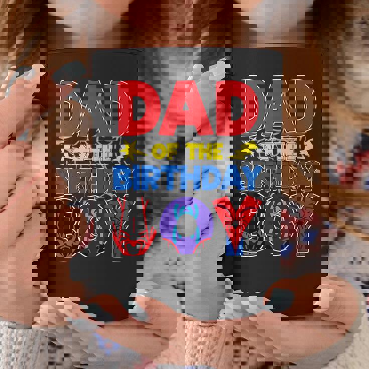Dad Of The Birthday Boy Matching Spider Family Birthday Coffee Mug Personalized Gifts