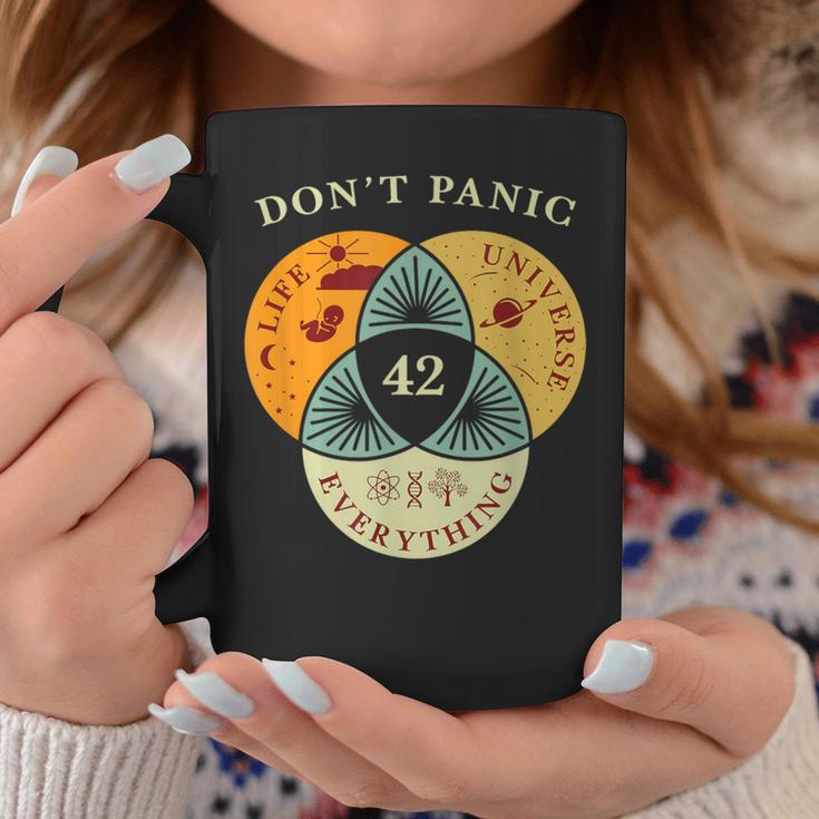 Don't Panic Life Universe Everything 42 Science Fiction Space Lovers Tassen Lustige Geschenke