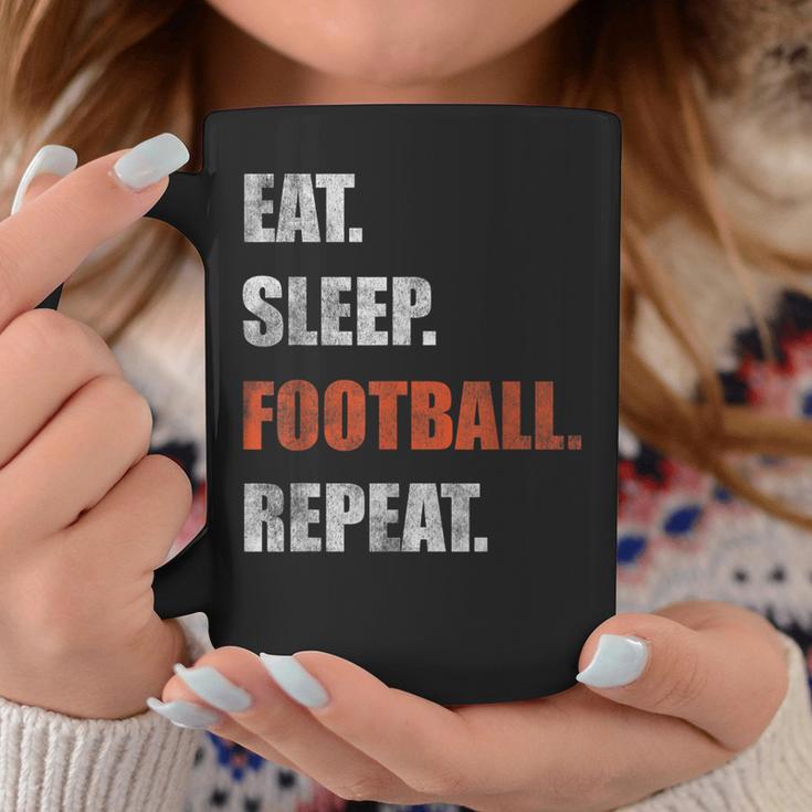 Eat Sleep Football Repeat American Football Tassen Lustige Geschenke