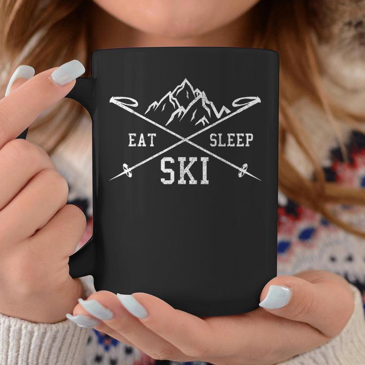 Eat Sleep Ski Repeat Skiing Holidays Skier Tassen Lustige Geschenke