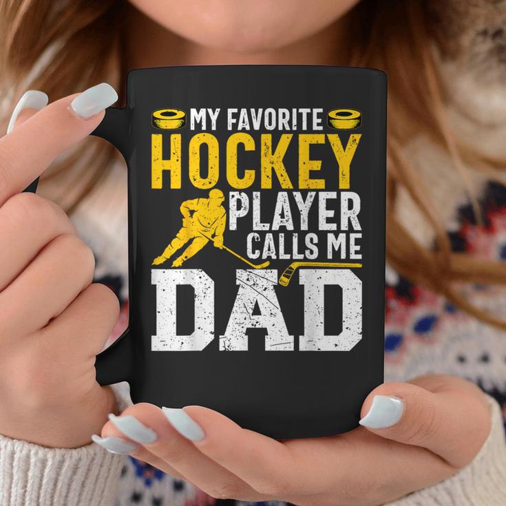 My Favorite Hockey Player Call Me Dad Ice Hockey Dad Tassen Lustige Geschenke