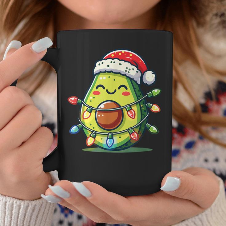 Festive Avocado Santa Christmas Lighting Tassen Lustige Geschenke