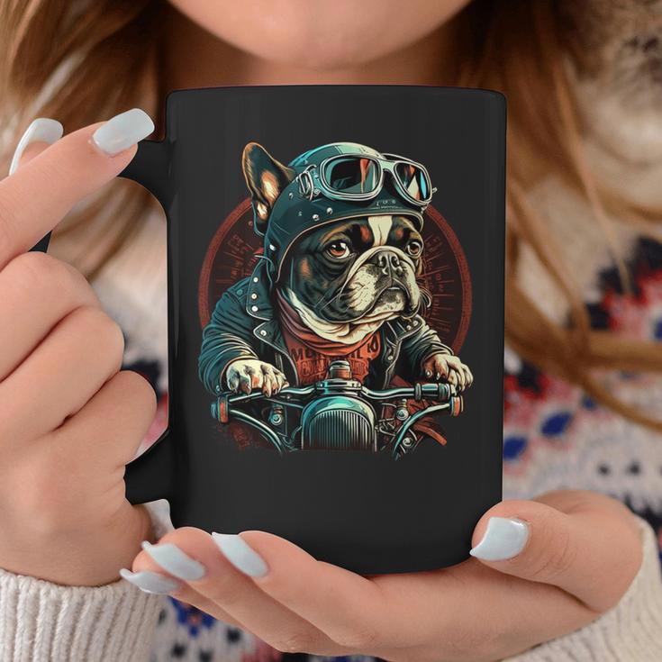 French Bulldog Cool Biker Motorcycle Riding Frenchie Tassen Lustige Geschenke