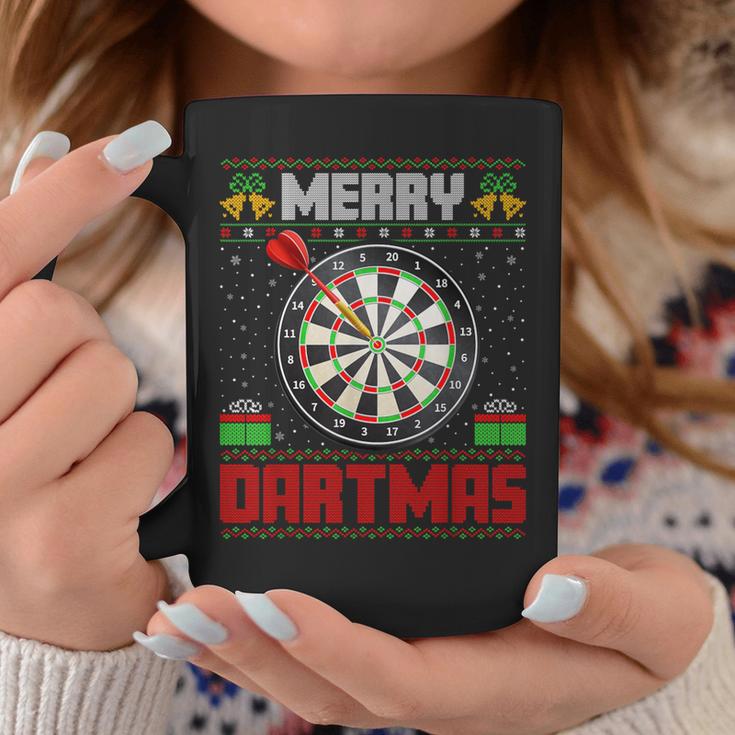 Dart Game Merry Dartmas Xmas Santa Ugly Dart's Christmas Tassen Lustige Geschenke