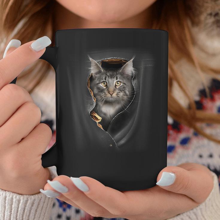 Pocket With Maine Coon Cat Motif Tassen Lustige Geschenke