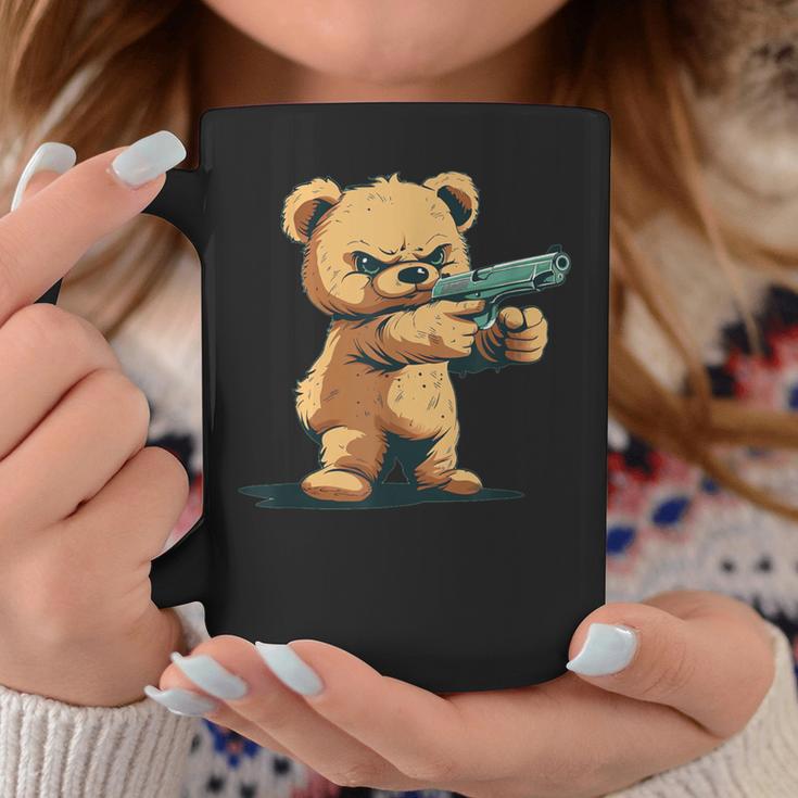 Teddy Bear With Gun For Gun Lovers Tassen Lustige Geschenke