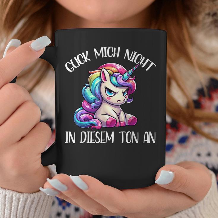 Guck Mich Nicht In Diesem Ton An Einhorn Tassen Lustige Geschenke