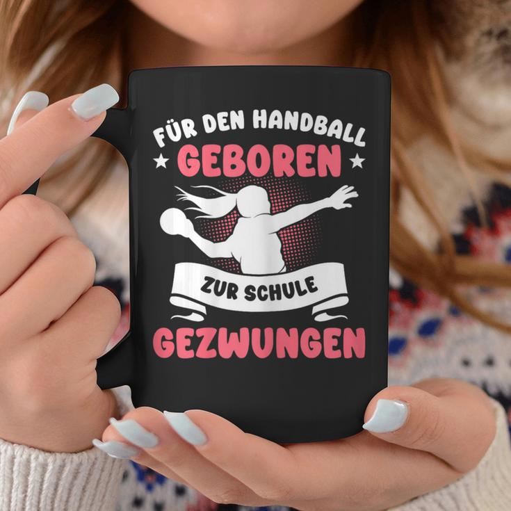 For Handball Born Forced To School Girls Tassen Lustige Geschenke