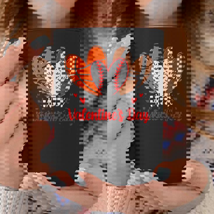 Happy Valentines Day Boys Basketball Baseball Football Coffee Mug Unique Gifts
