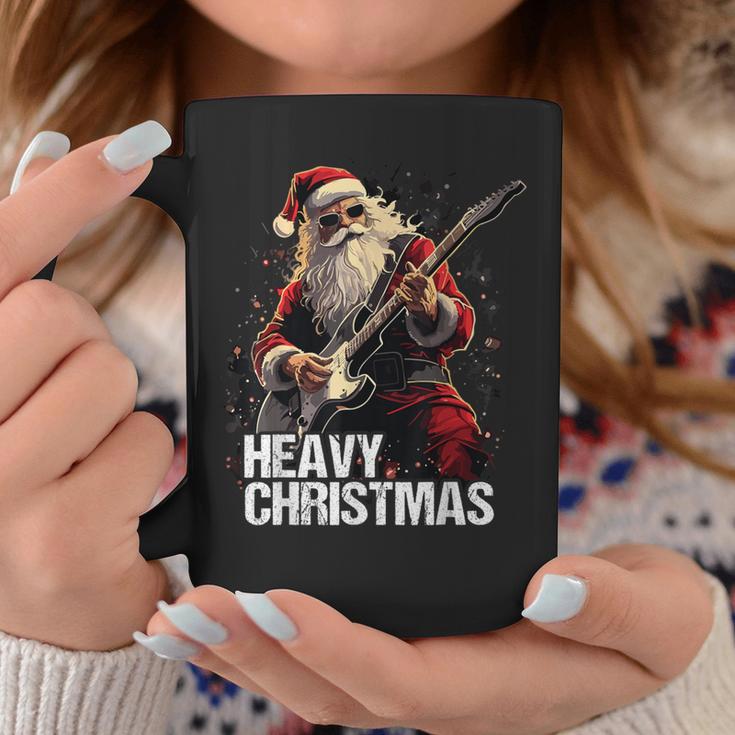 Heavy Christmas Santa Claus Guitar Tassen Lustige Geschenke