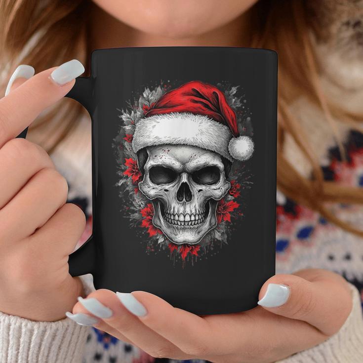 Heavy Xmas Skull With Santa Hat Ugly Hohoho Ho Tassen Lustige Geschenke