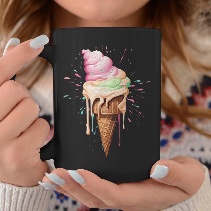 Ice Cream Melting Ice Cream Cone In Pastel Colours Tassen Lustige Geschenke