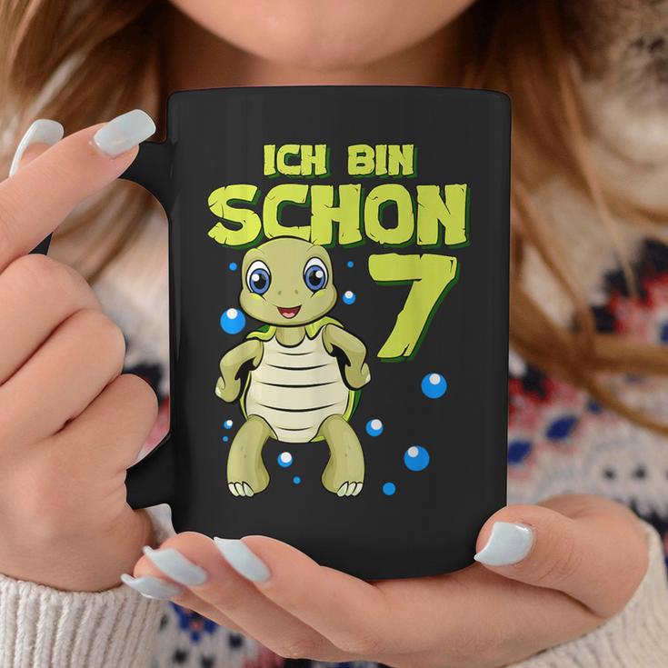 Ich Bin Schon 7 Years Boy Girl Birthday Turtle Tassen Lustige Geschenke