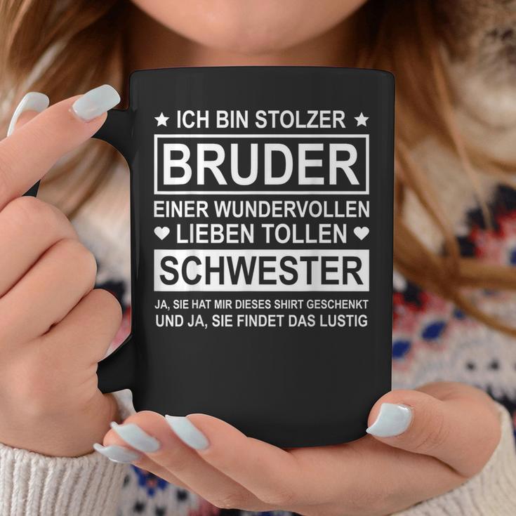 Ich Bin Stolzer Bruder Einer Wundervollen Liebe Schwester Tassen Lustige Geschenke