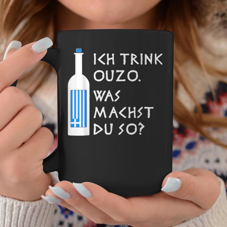 Ich Trink Ouzo Was Machst Du So Greek Ouzo Bottle Tassen Lustige Geschenke